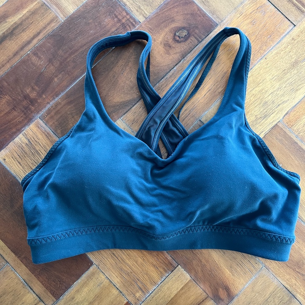 Athleta Dark Green Sports Bra Medium